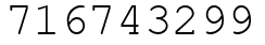 Число 716743299.