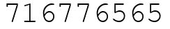 Число 716776565.