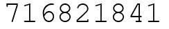Число 716821841.
