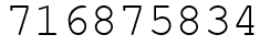 Число 716875834.