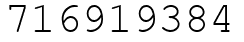 Число 716919384.