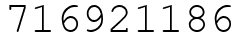 Число 716921186.