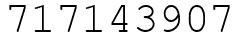 Число 717143907.