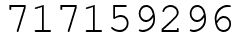 Число 717159296.