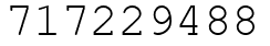 Число 717229488.