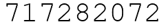 Число 717282072.