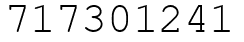 Число 717301241.