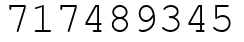 Число 717489345.