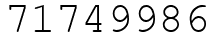 Число 71749986.