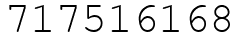 Число 717516168.