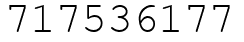Число 717536177.