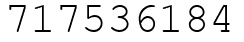 Число 717536184.