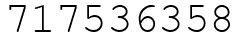 Число 717536358.