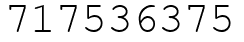 Число 717536375.