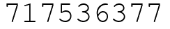 Число 717536377.