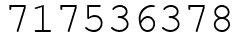 Число 717536378.