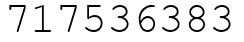 Число 717536383.