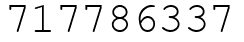 Число 717786337.