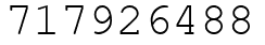 Число 717926488.