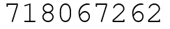 Число 718067262.