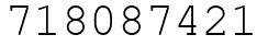 Число 718087421.