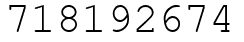 Число 718192674.