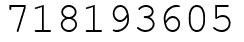 Число 718193605.