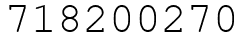 Число 718200270.
