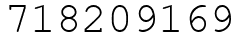 Число 718209169.