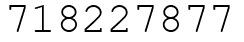 Число 718227877.