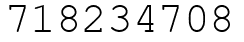 Число 718234708.