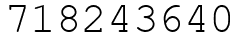 Число 718243640.