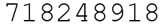 Число 718248918.
