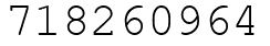 Число 718260964.