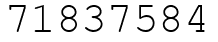 Число 71837584.