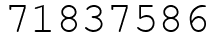 Число 71837586.