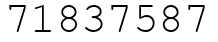 Число 71837587.