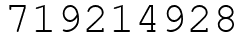 Число 719214928.
