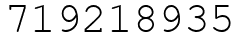 Число 719218935.