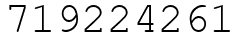 Число 719224261.