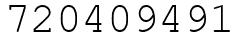 Число 720409491.