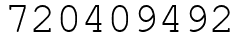 Число 720409492.