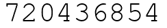 Число 720436854.