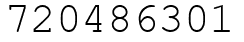 Число 720486301.