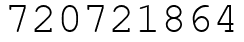 Число 720721864.