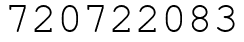 Число 720722083.