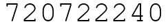 Число 720722240.