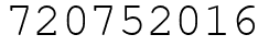 Число 720752016.