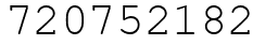 Число 720752182.