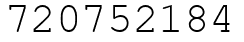 Число 720752184.